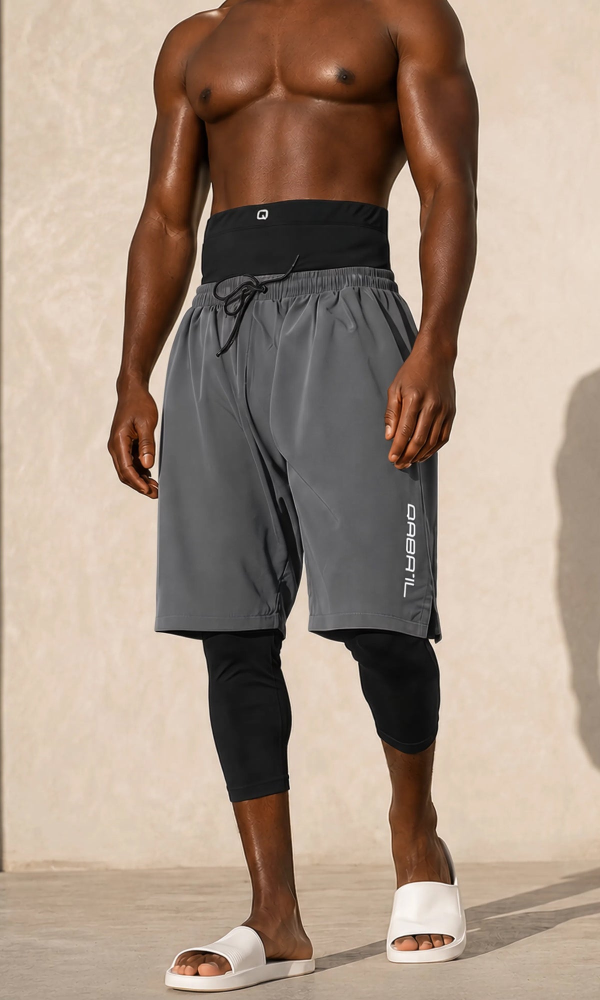 QL Halal Swim Shorts S26 in Dark Grey
