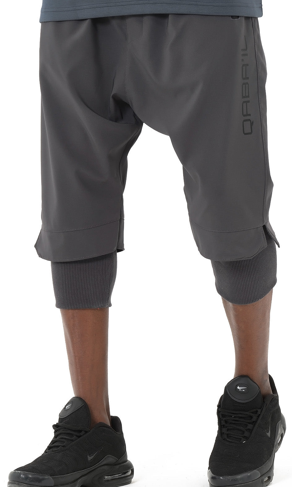  QL Pantalon Cross Over in Dark Grey - QABA'IL,
