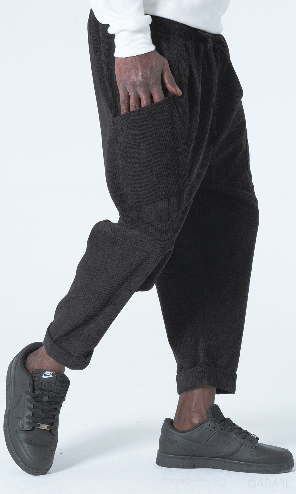 QL Sarouel Design Kadife in Black