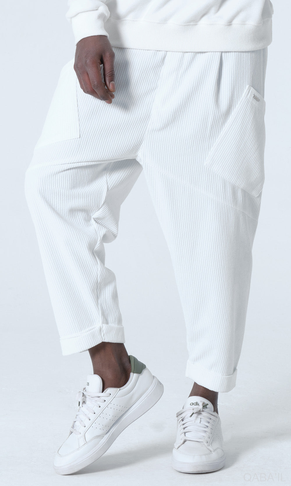 QL Sarouel Design Kadife in Cream