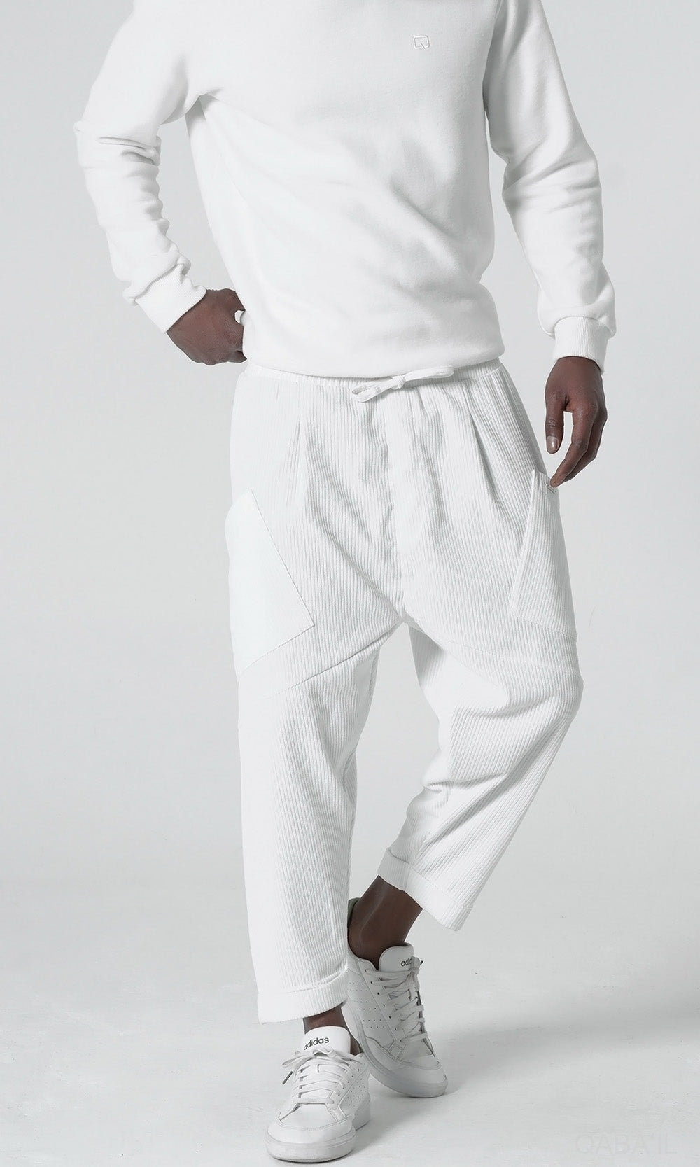 QL Sarouel Design Kadife in Cream