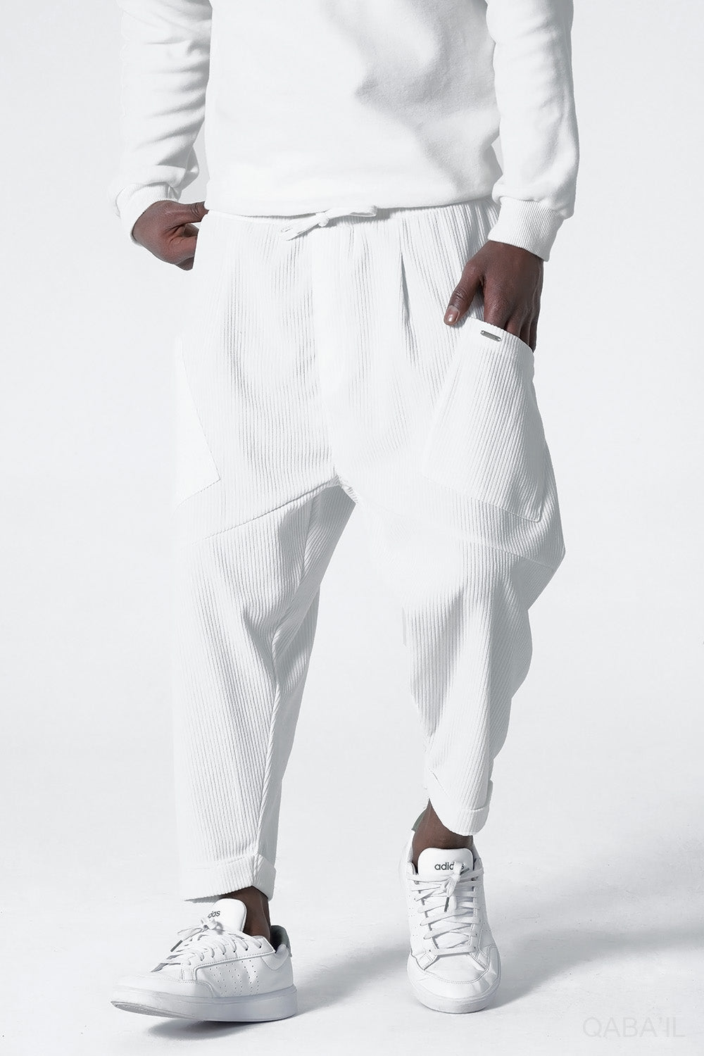 QL Sarouel Design Kadife in Cream