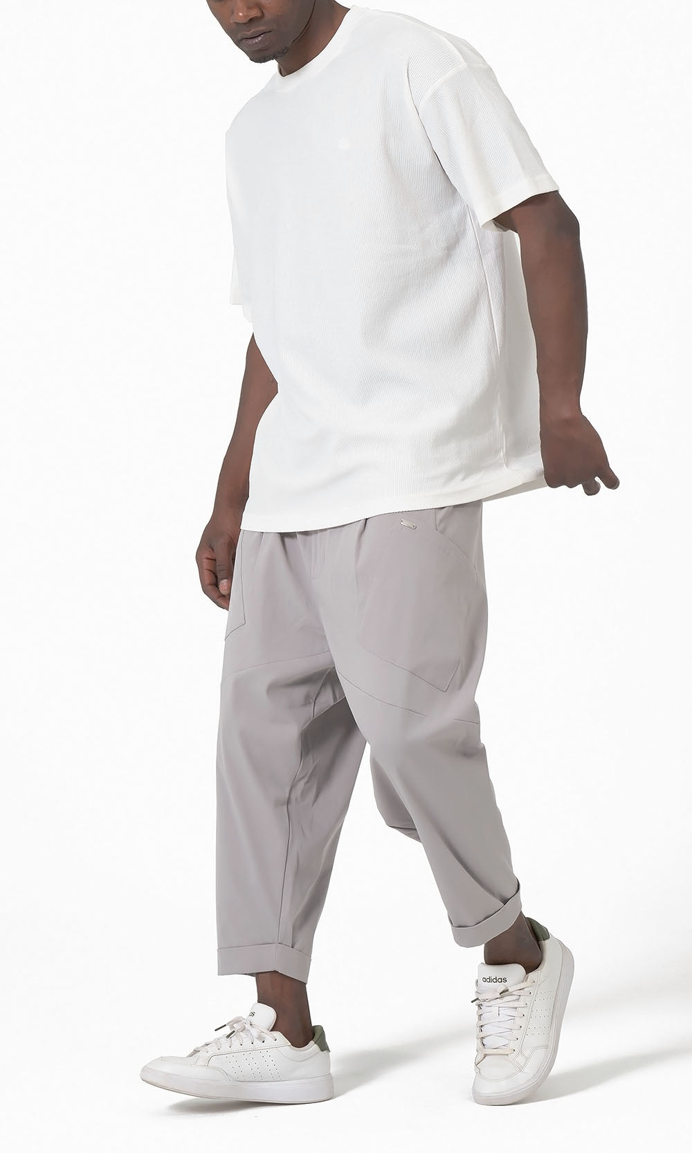 QTT3001 T-Shirt Oversized Waffle in Ecru