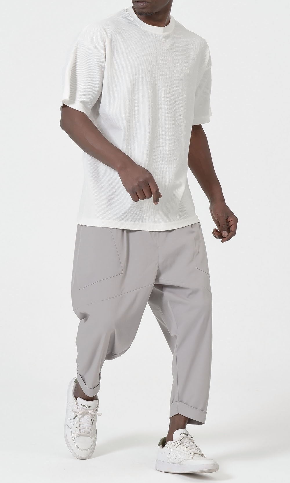 QTT3001 T-Shirt Oversized Waffle in Ecru