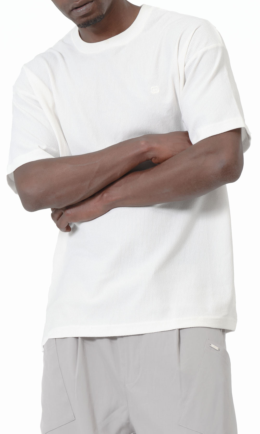 QTT3001 T-Shirt Oversized Waffle in Ecru