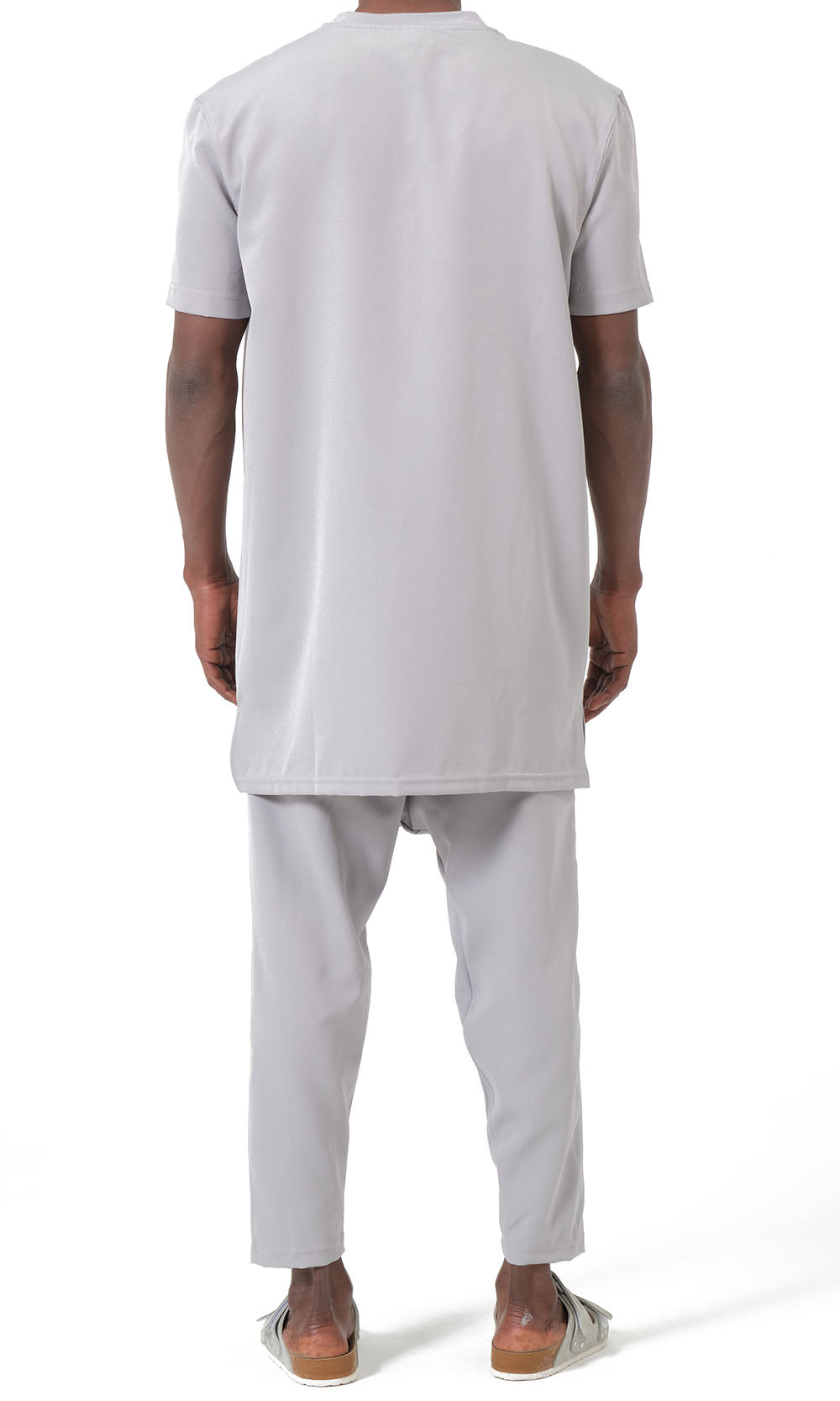 QTE2001 Short Qamis Set Silent in Light Grey