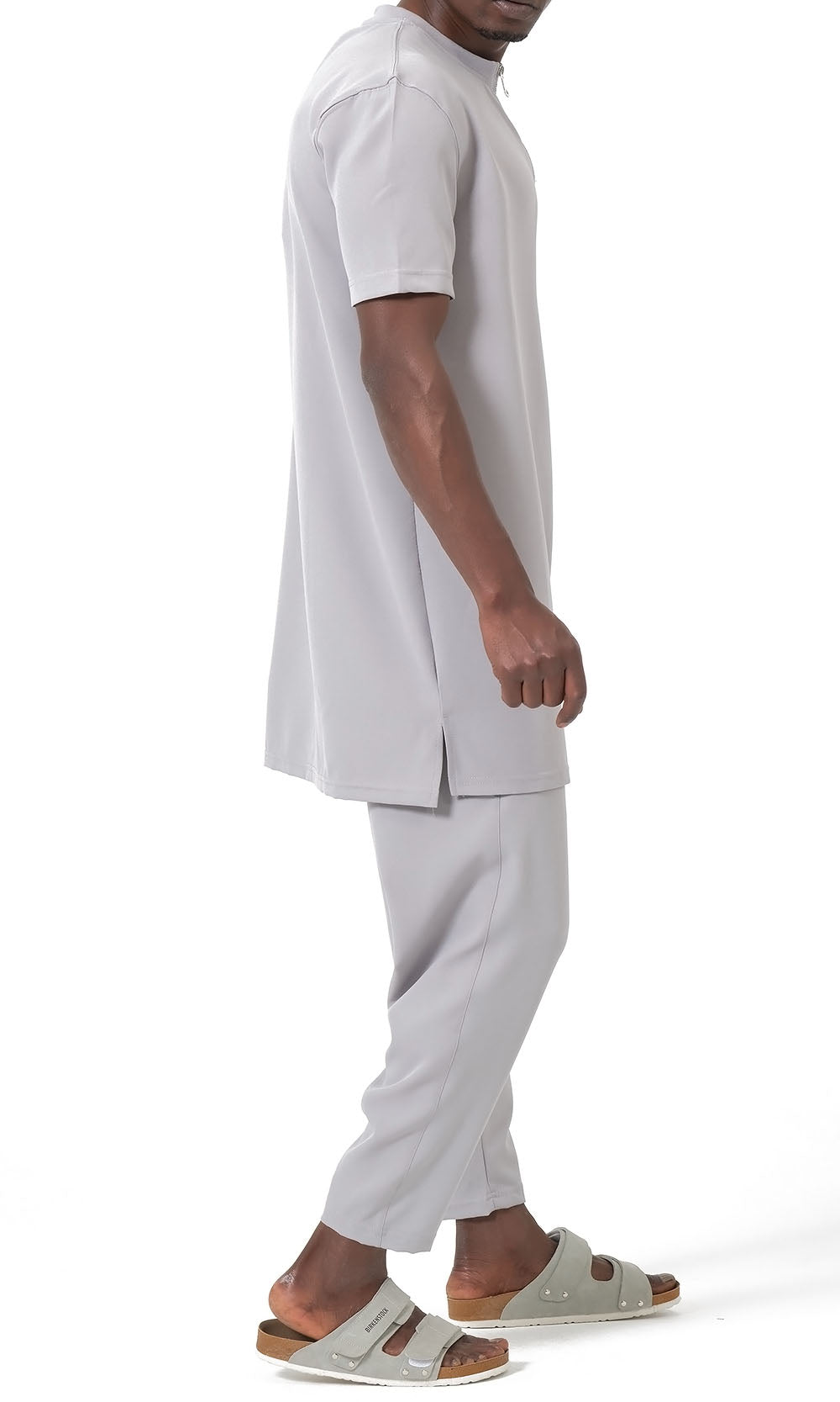 QTE2001 Short Qamis Set Silent in Light Grey