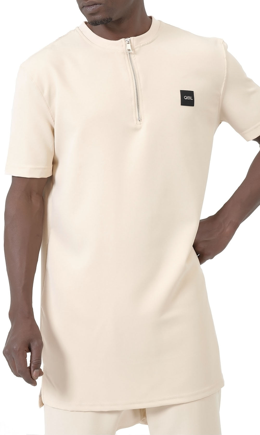 QTE2001 Short Qamis Set Silent in Beige