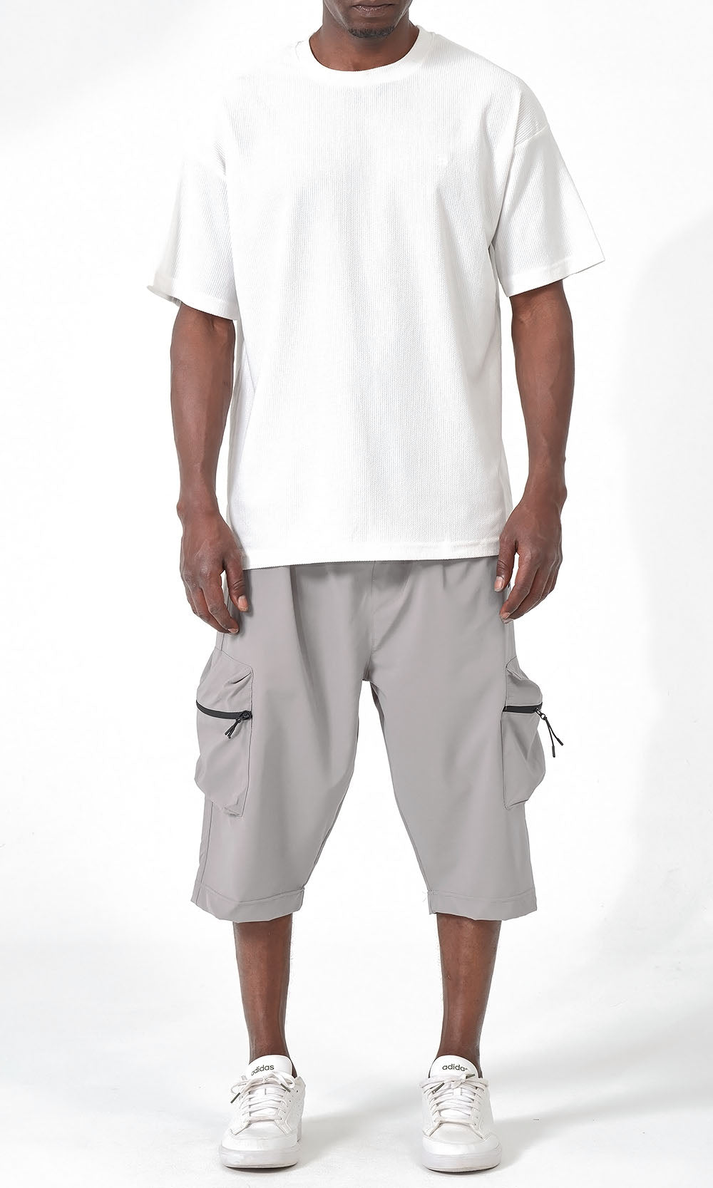 QTT3001 T-Shirt Oversized Waffle in Ecru