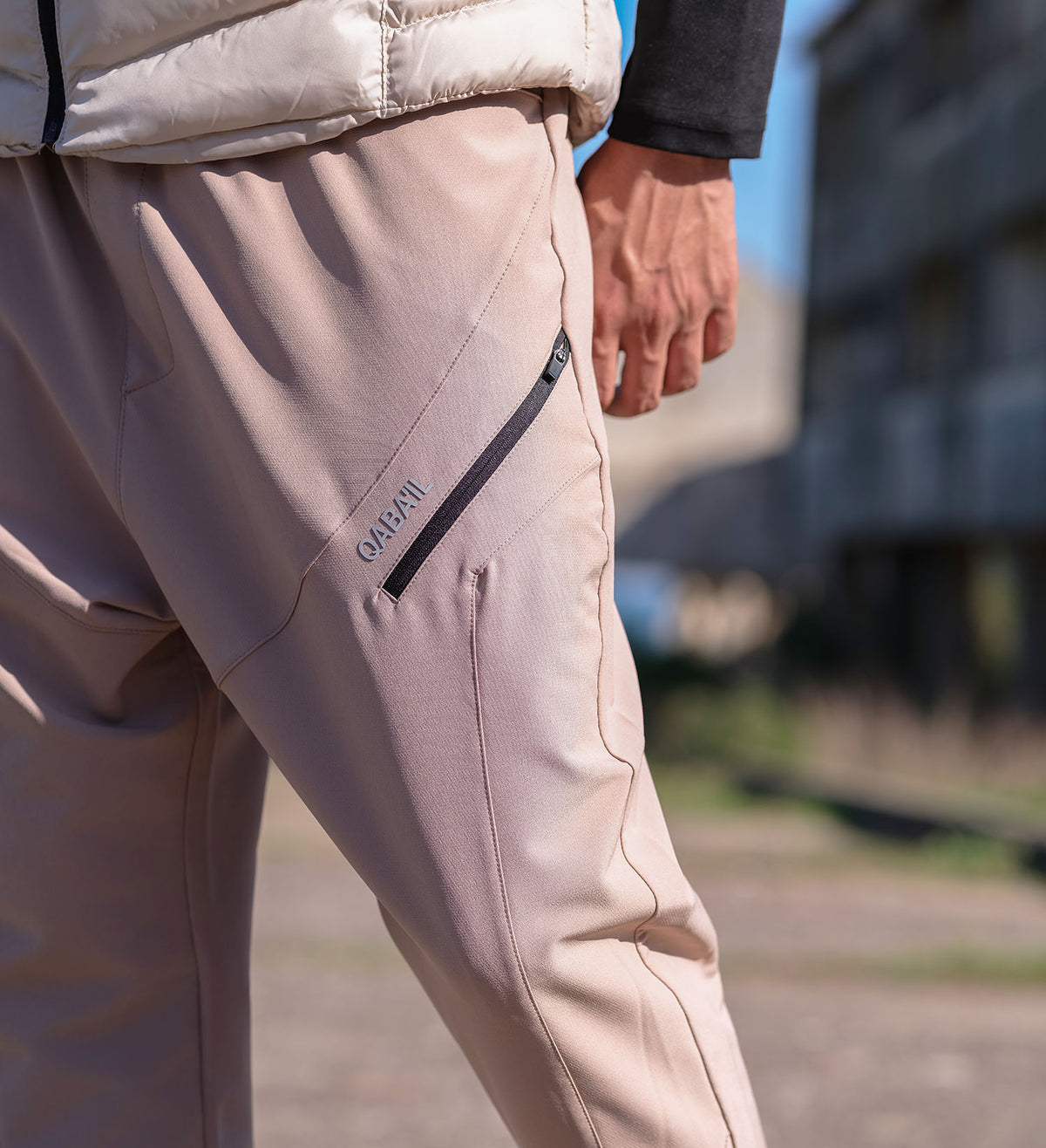 QL Teknik Sarouel-broek in taupe