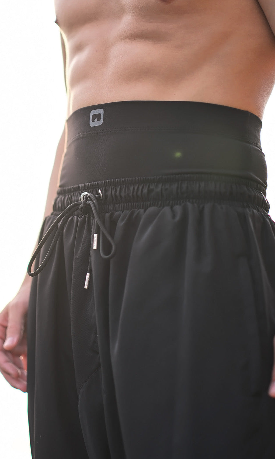  QL Halal Cargo Swim Shorts SB UNI in Black - QABA'IL,