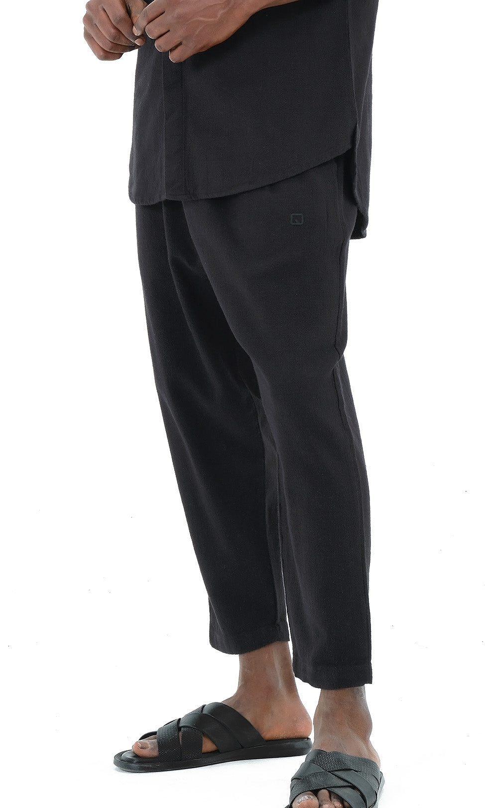  QL Classik Lin Coton in Black - QABA'IL,