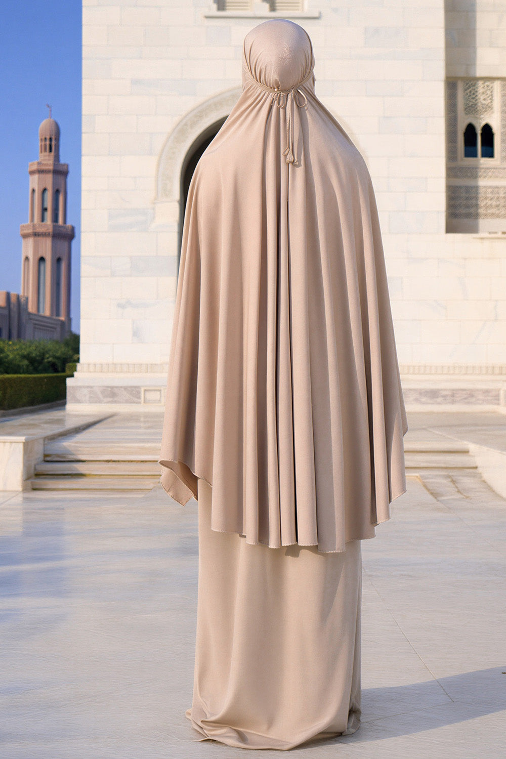 SB Jersey Prayer set with carrying bag ES007 in Dark Beige