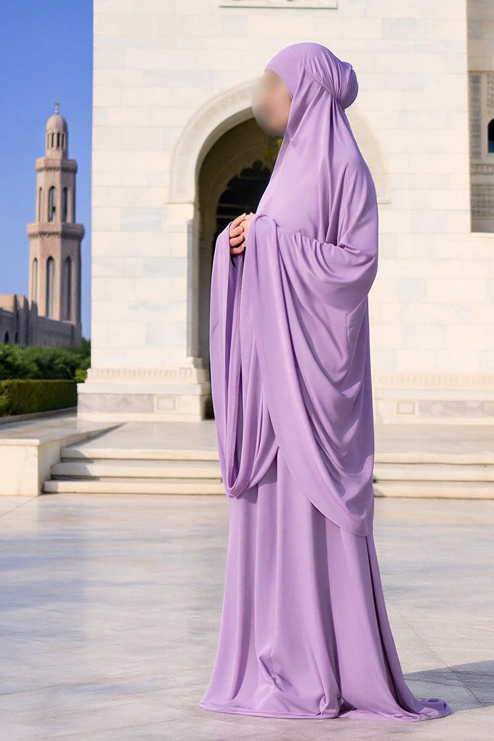 SB Jersey Prayer set with carrying bag  ES007 in Lilac