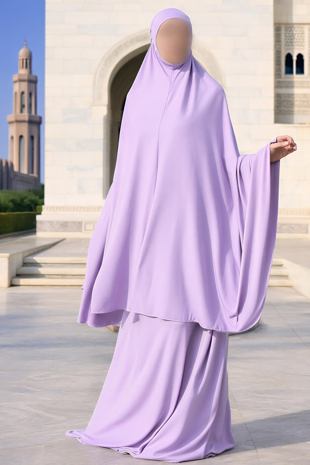SB Jersey Prayer set with carrying bag  ES007 in Lilac