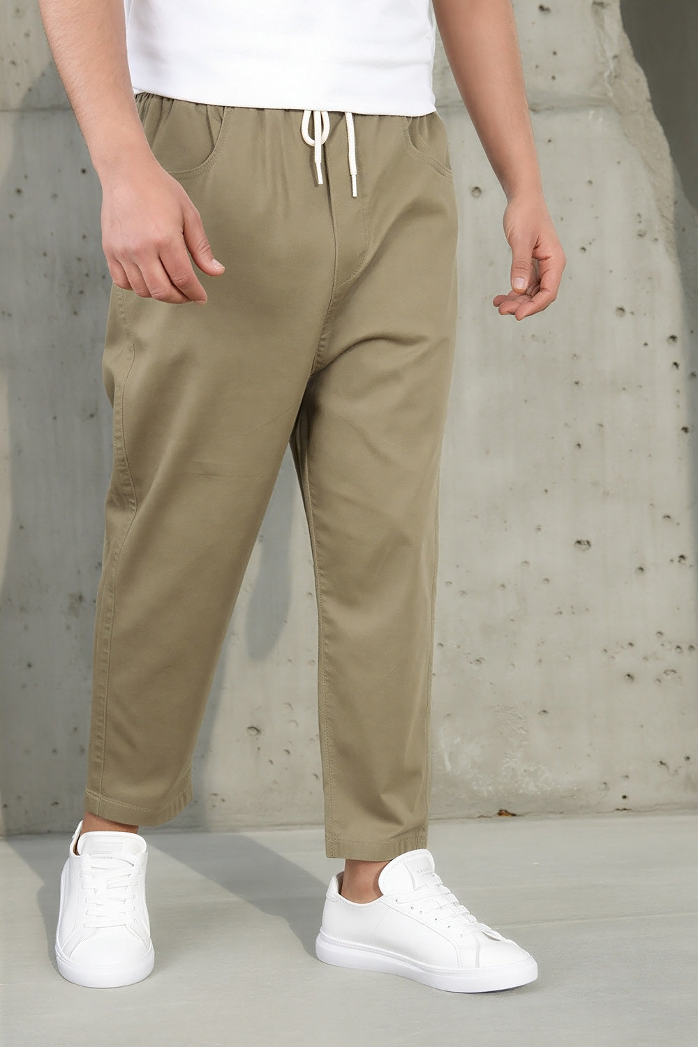QL Sarouel Jean Stretch Regular Drop in Khaki