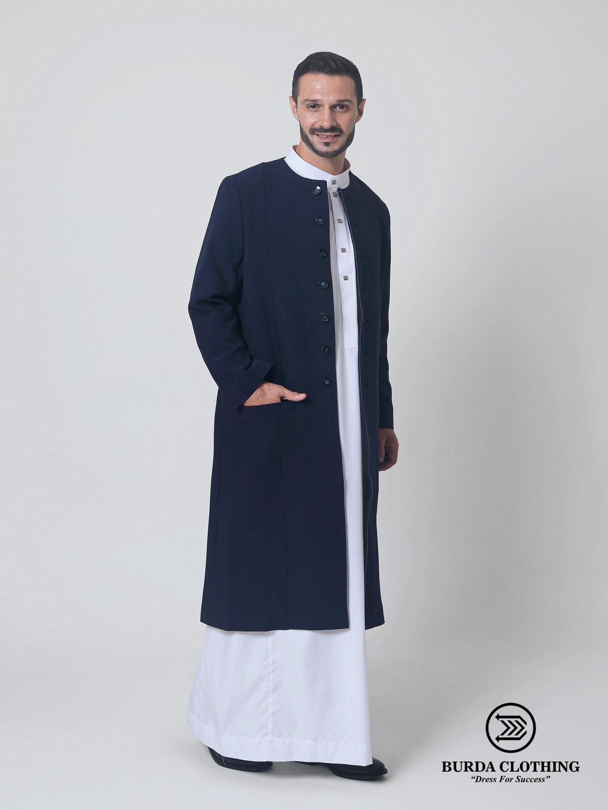 Navy Blue Overcoat