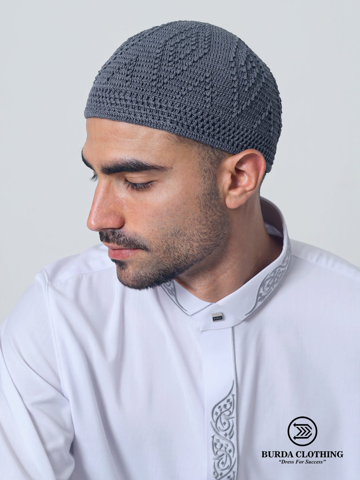 Skull Knit Cotton Kufi