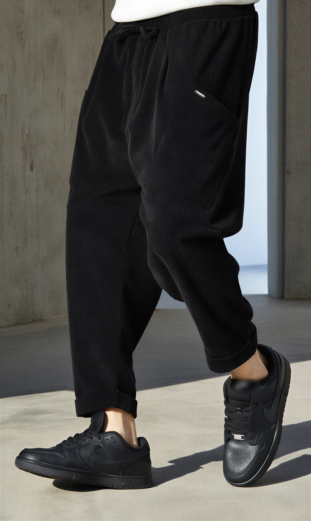 QL Sarouel Design Kadife in Black