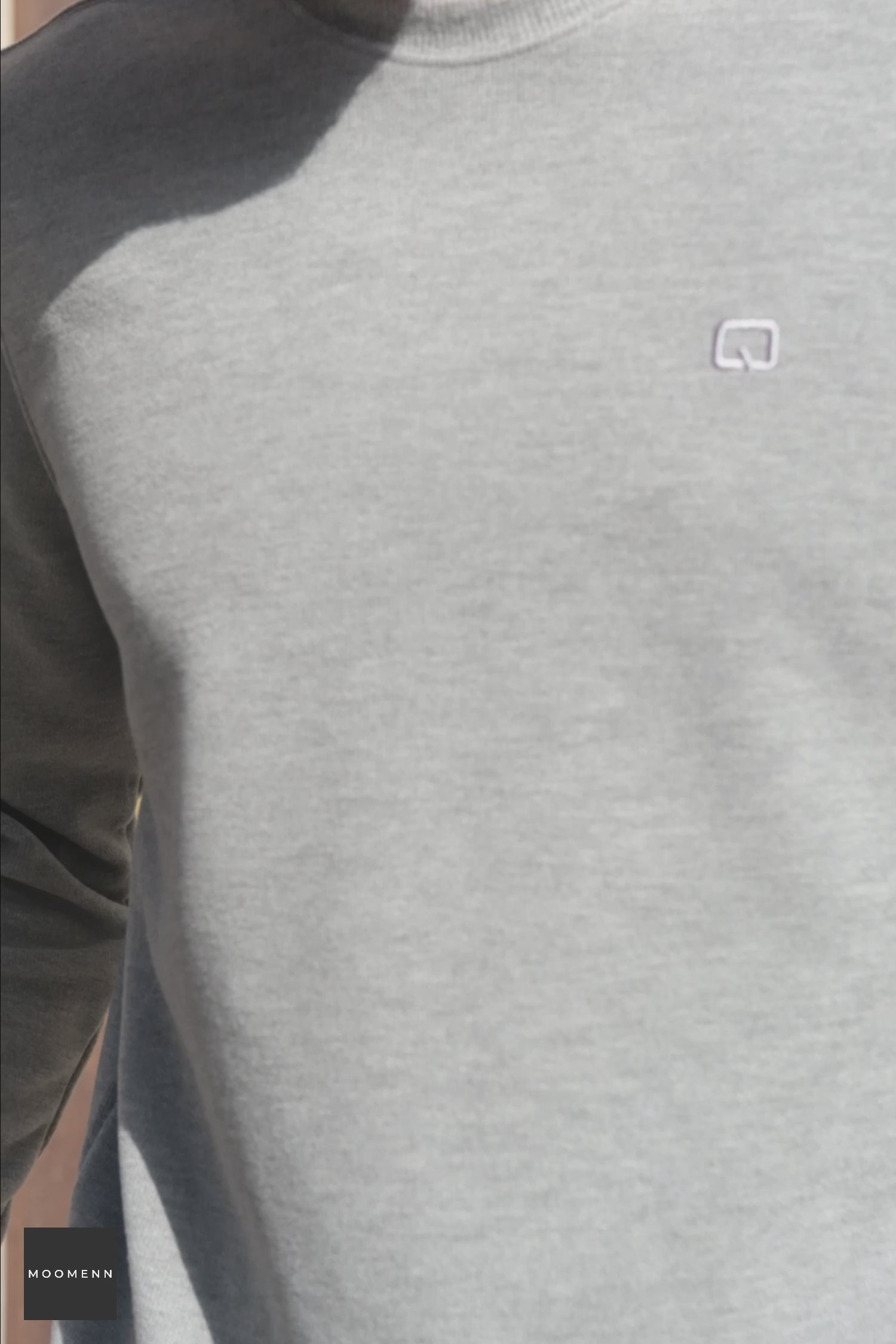 Load video: QL Round Collar Longline Sweatshirt in Grey